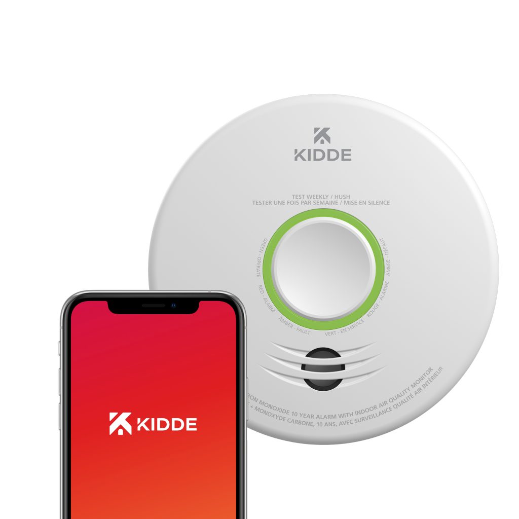 Kidde smoke and CO2 with Air quality alarm with the Kidde app